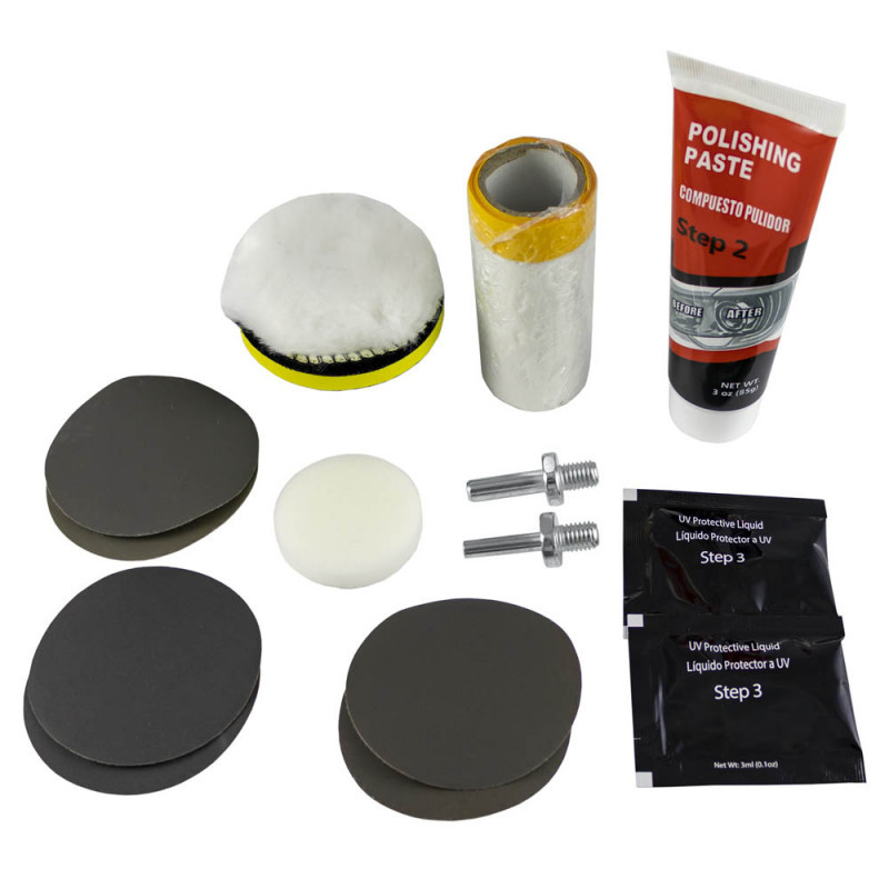 Kit de polissage professionnel pour phares de voiture - Kit de