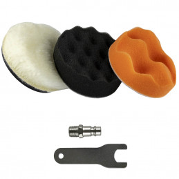 Kit polisseuse d'angle pneumatique 75 mm