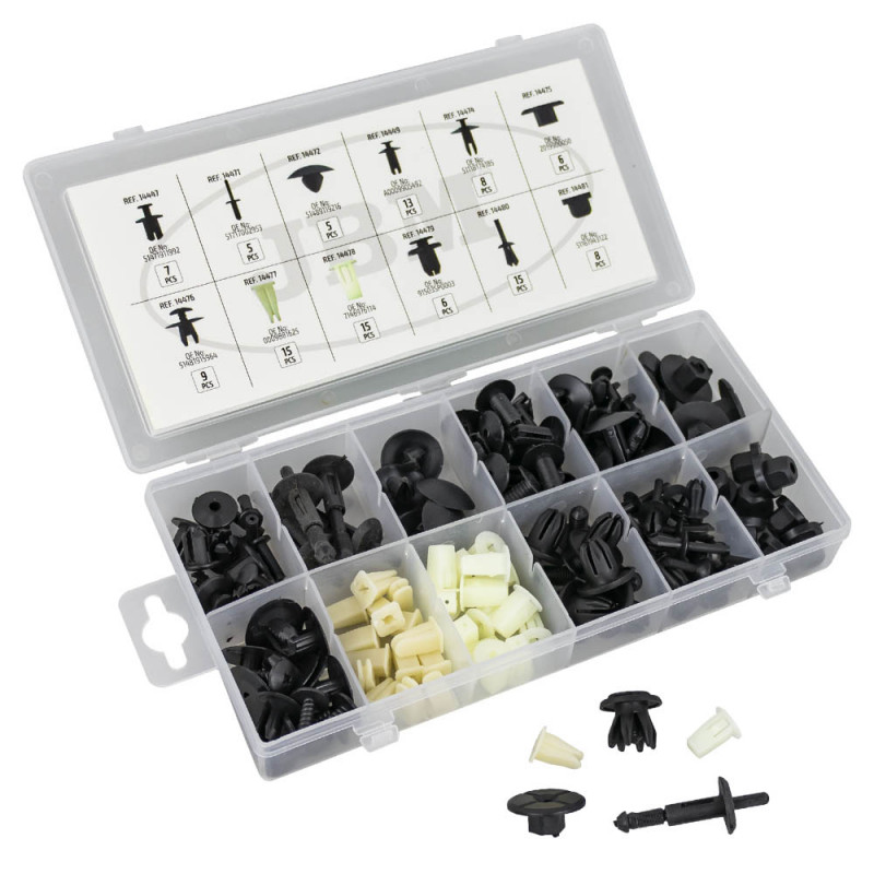 Kit de 112 clips pour garnitures bmw / mini