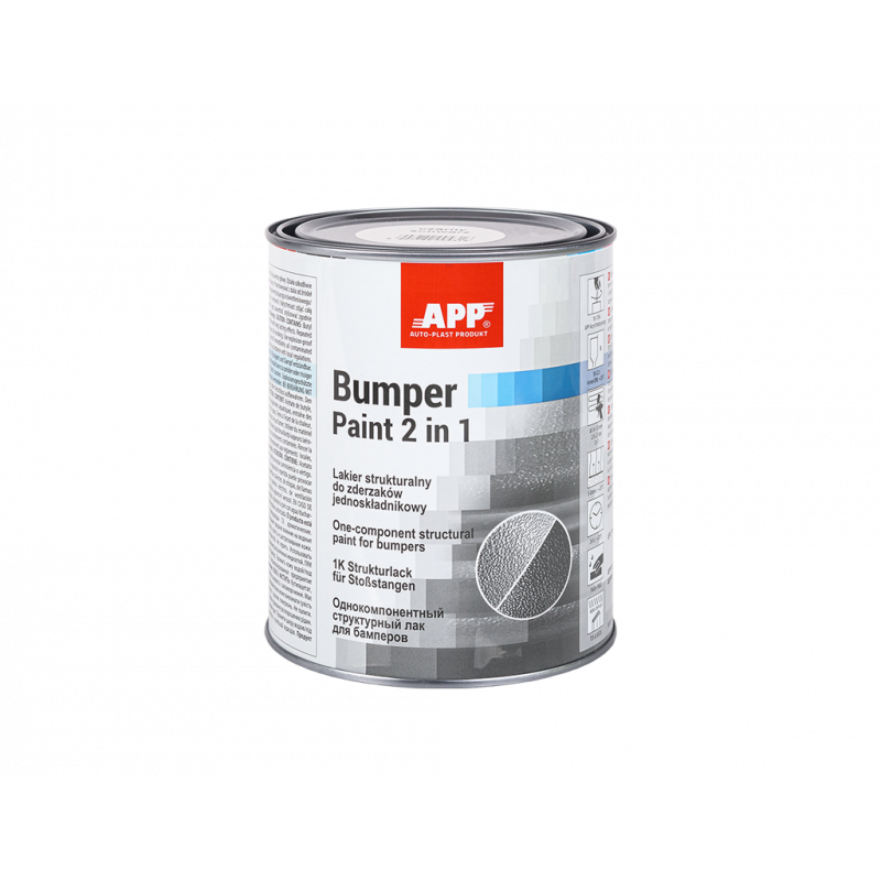 Peinture noir structurante 1k pour plastique