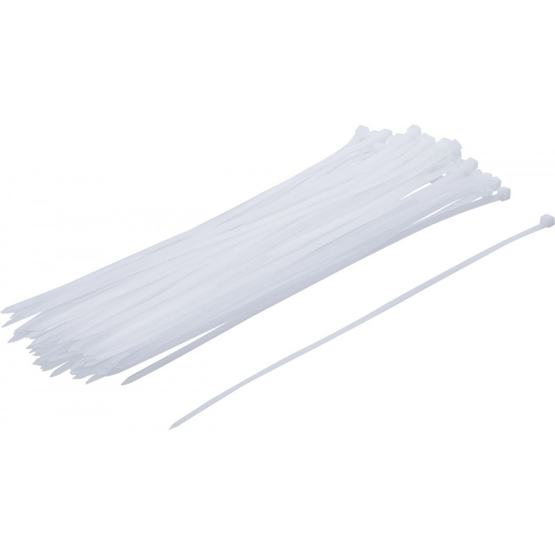 Colliers rilsan plastique blancs 4,8 x 300 mm  50 pièces