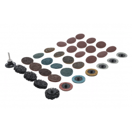Jeu de disques/plateaux abrasifs  type roloc Ø 50 mm 35 pièces