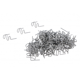 Jeu d’agrafes de réparation plastique forme ondulée 0,8 mm