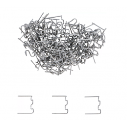 Jeu d’agrafes de réparation plastique forme ondulée 0,8 mm