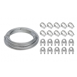 Cable acier + serres cables...