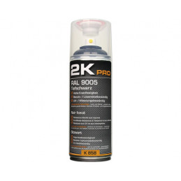 Peinture aérosol 2K PRO brillant RAL 9005 noir 400 ml