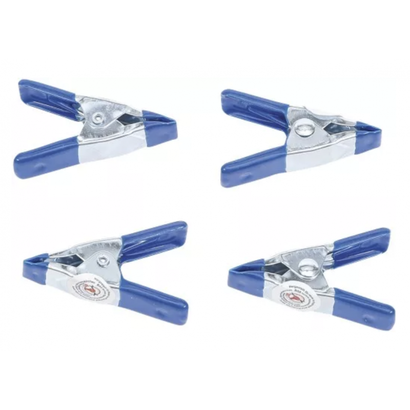 Jeu de 4 pinces mini acier 50 mm Jeu de 4 pinces mini acier 50 mm
