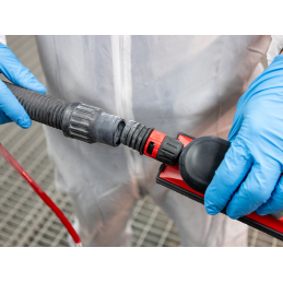 Bloc de ponçage avec 4 plateaux interchangeables et système d'aspiration