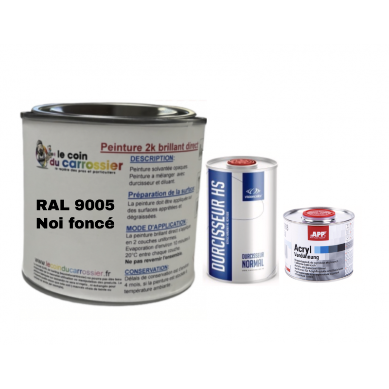 Kit peinture RAL9005 3Kg