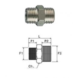 Raccord mâle / mâle 1/4
