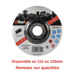 Disques pour la coupe ou la rectification épaisseur 2,5mm