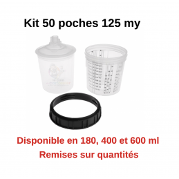 Kit godet poche jetable VPS filtre 125 microns