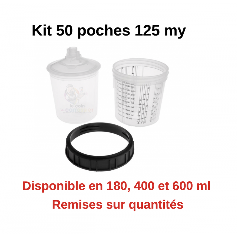 Kit godet poche jetable VPS filtre 125 microns