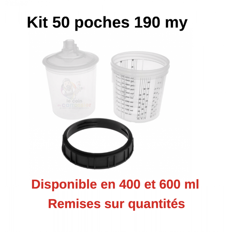 Kit godet poche jetable VPS 190µm