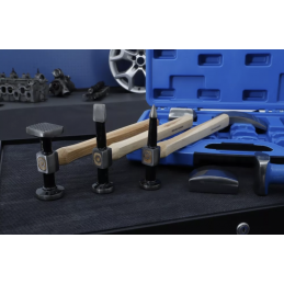Mallette de tas et marteaux de carrosserie 7 pièces