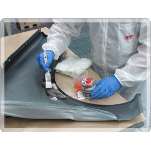 Kit de réparation résine polyester Sea Line + mat de verre