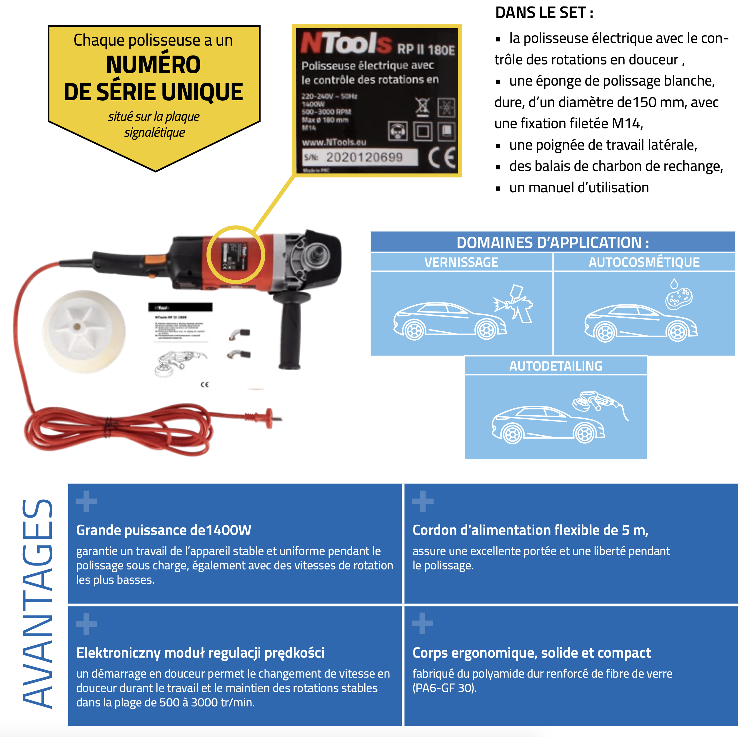 Lustreuse / Polisseuse Roto Orbitale S8 Krauss Tools